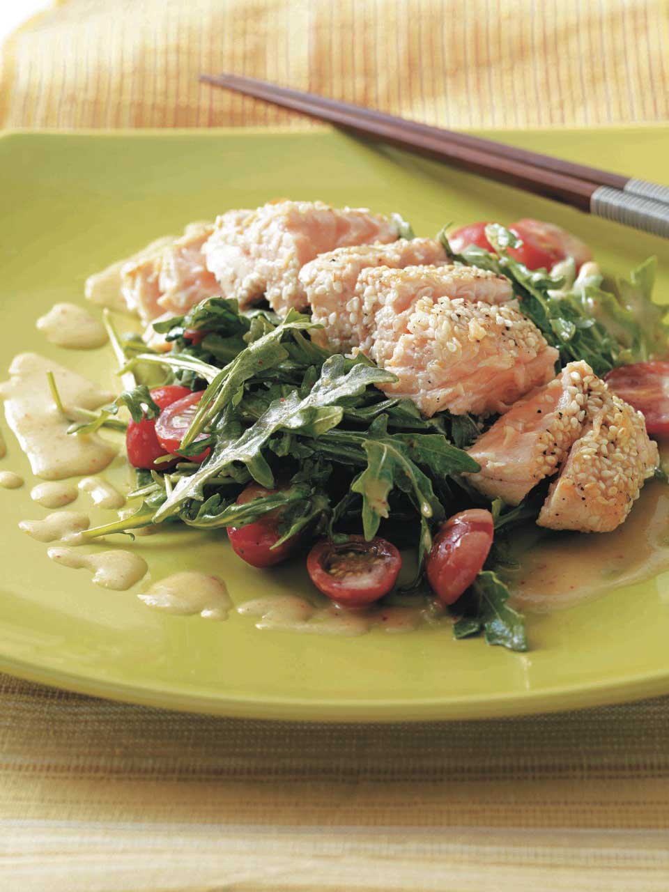 Sesame-Crusted Salmon Recipe with Miso-Shallot Salad - Mother Earth Living